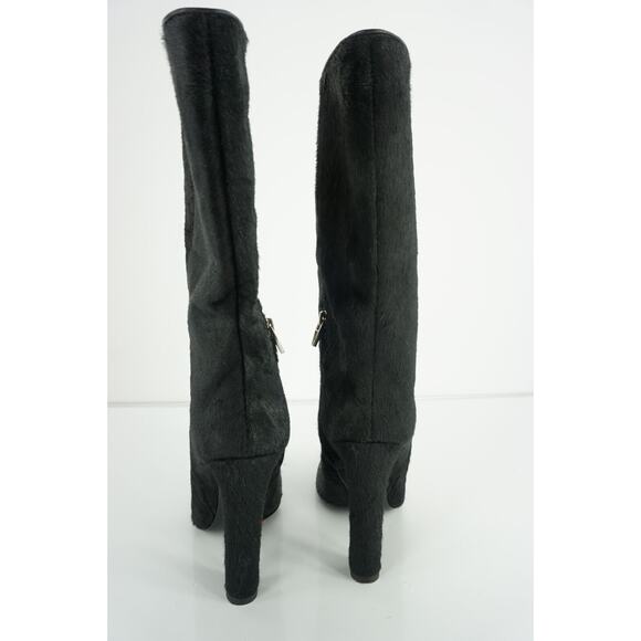 Alexander Wang Edythe Black Calf Hair High Heel Boots Size 36 New $1450 - Picture 5 of 11